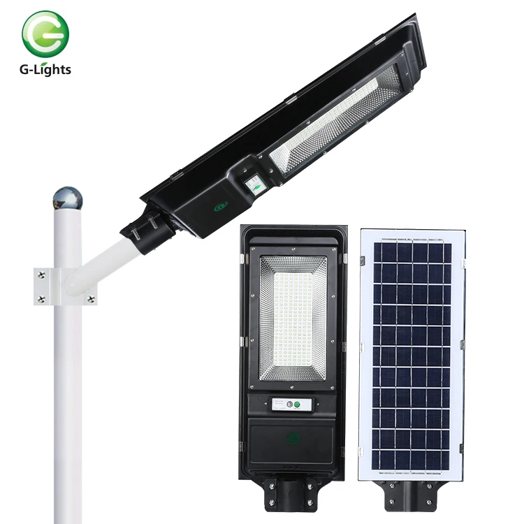 Stamping iron waterproof ip65 outdoor all in one 100w 120w 140w led solar road light