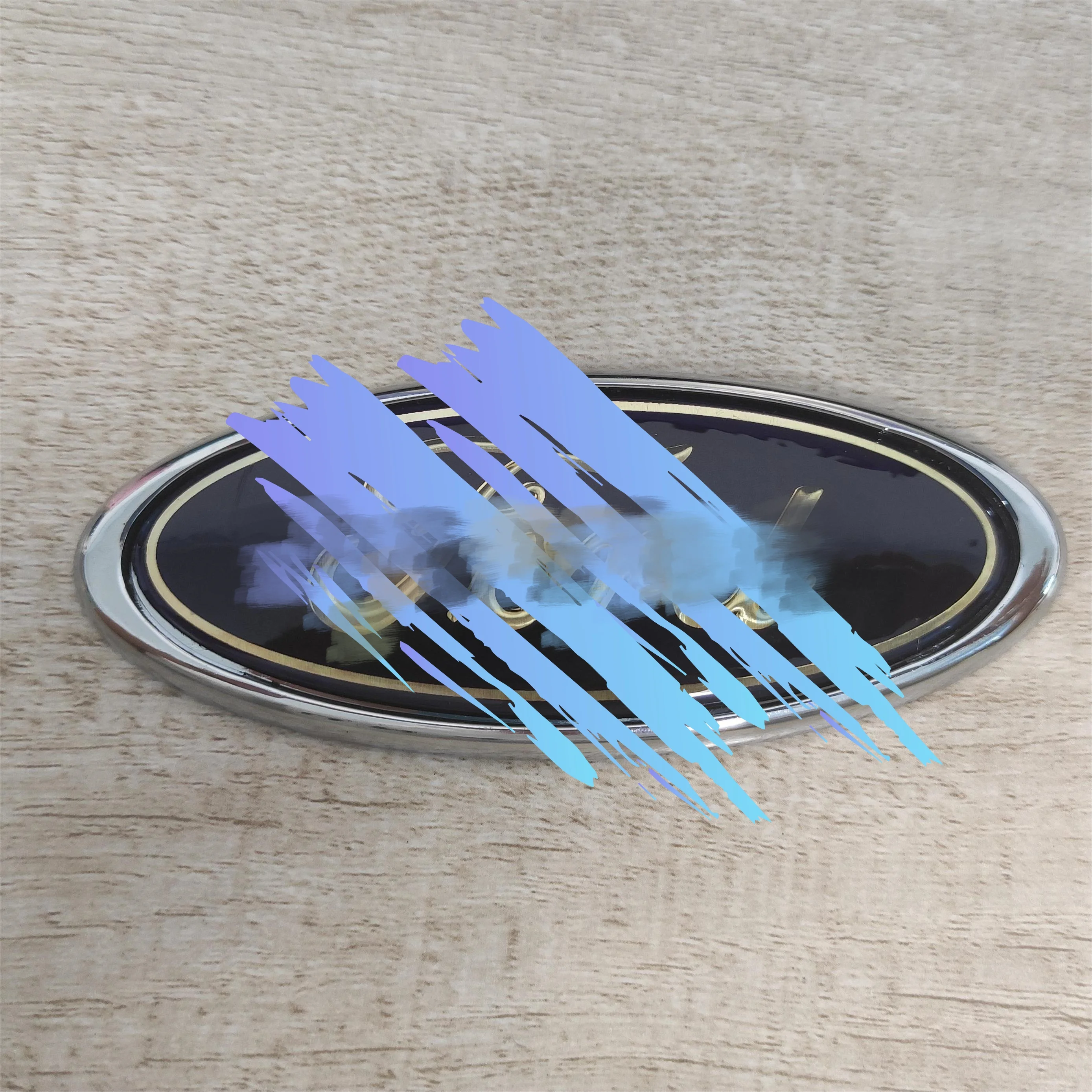 Factory Direct Sale High Quality ABS Car Emblem 115*45mm With Strong Glue On Backside