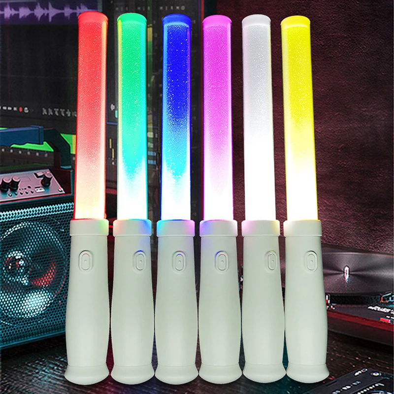 2023 Promotional LED Glow Foam Stick Light Up Baton For Party Wedding and Concert glow balls that stick to ceiling