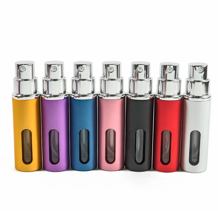 OEM 5MLeasy fill Aluminum Perfume Atomizer with Windows factory perfume bottle