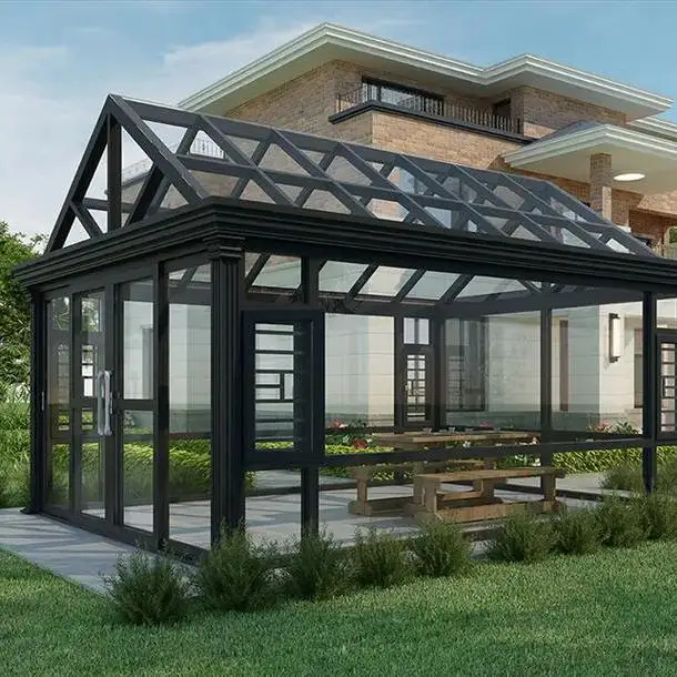 DTOP Wholesale 10 x 12 sunroom sunrooms glass houses polygon roof freestanding sunrooms & glass houses