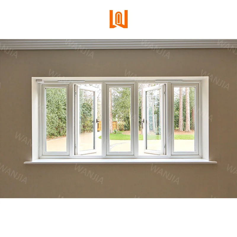 Factory direct customized white frame plastic PVC windows double glazing soundproof UPVC windows indoor casement windows