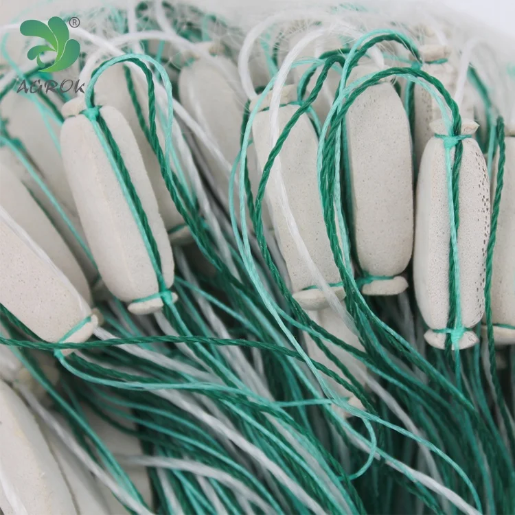Hot sale 1 Layer/3 Layers Nylon Mono Gill Net fishing Net with Foam Float and Lead Button Sinker