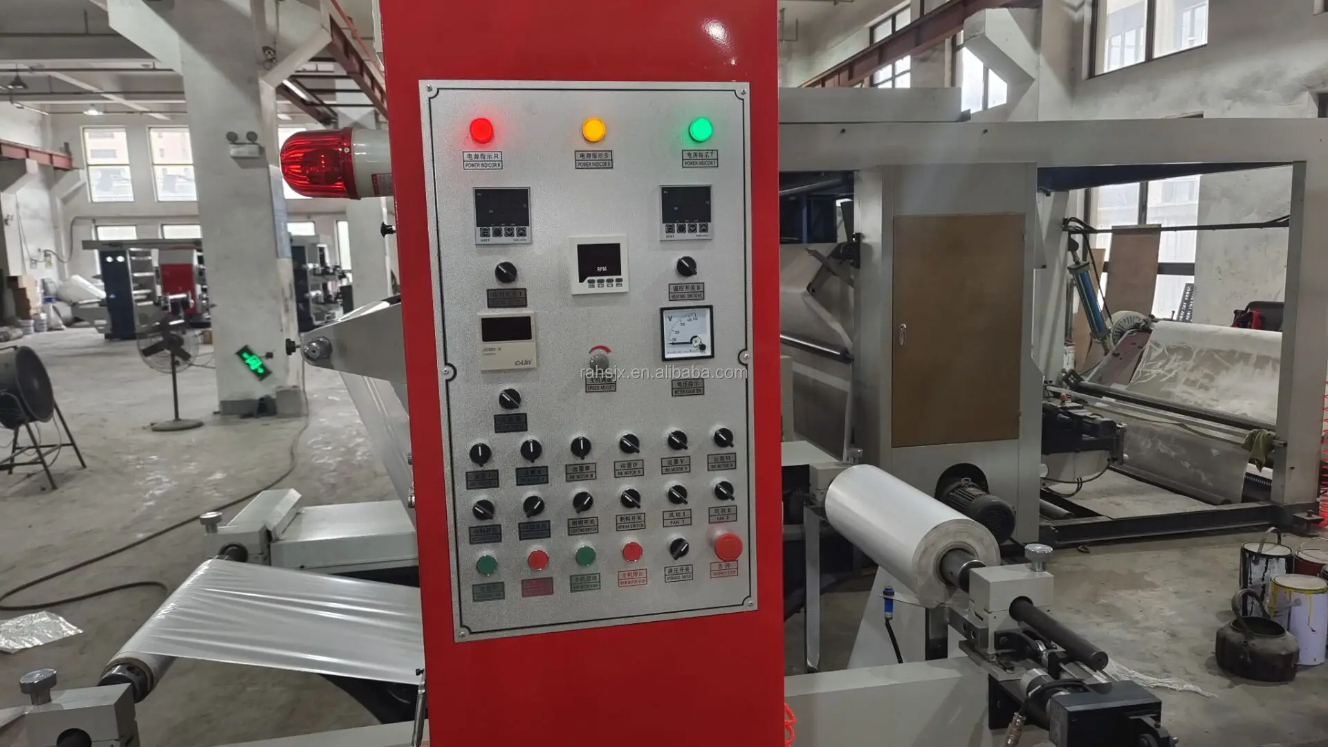 YT-6800 Stack type 6 colors middle speed plastic roll to roll flexographic printer press machine