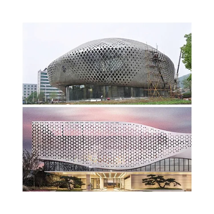 Customized Modern Design Outdoor Wall Decoration Water Resistant Carved Curtain Wall