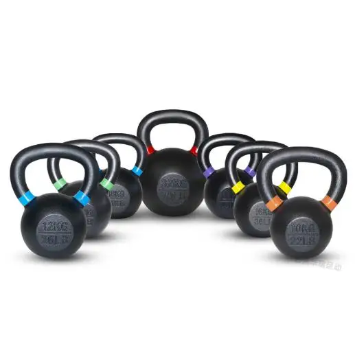 Wholesale Gym Fitness Cast Iron Lifting Equipment Dipped Kettlebell with Handle