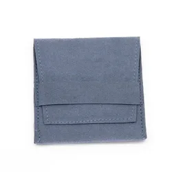 Factory Price Custom Logo Small Jewellery Ring Bracelet Necklace Pouch Packaging Bag Microfiber Jewelry Pouches With Strap