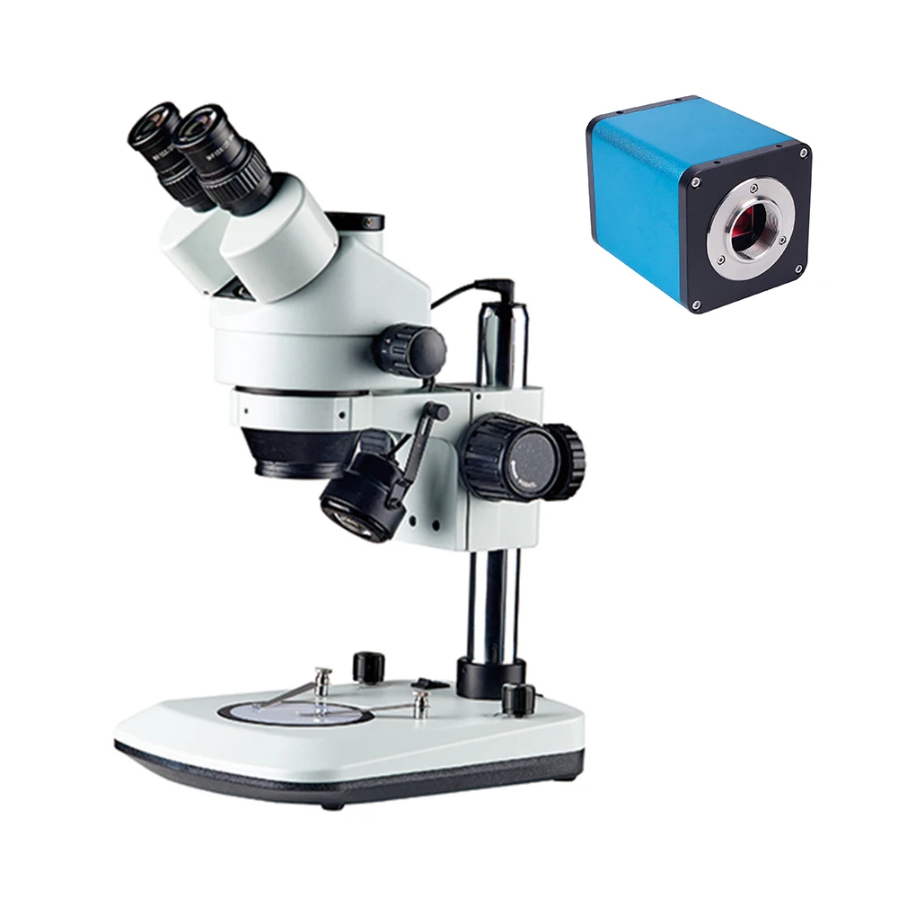 Цифровой электронный стоматологический Тринокулярный Стерео микроскоп оптический для PCB инспекции с ЖК дисплей экран