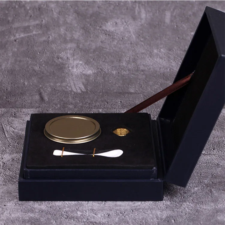 luxury caviar box with pu leather and EVA inside