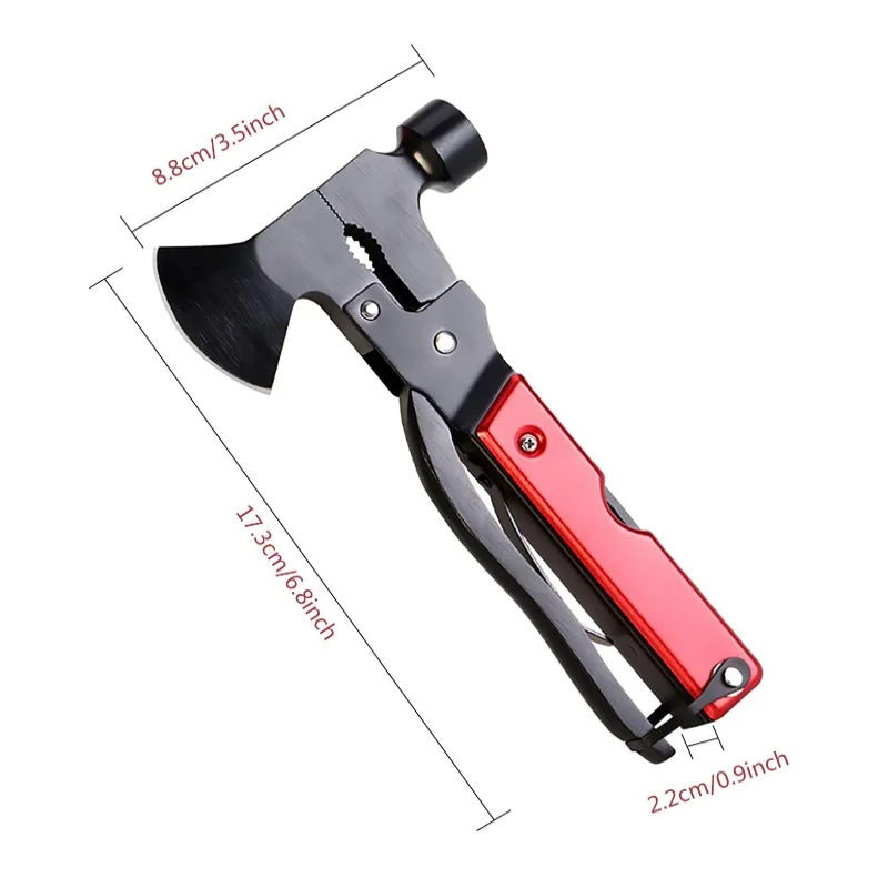 Outdoor Camping Tools Set 16 in 1 Multitool with Axe Pliers Knife Saw Wrenches Screwdriver Bottle Opener