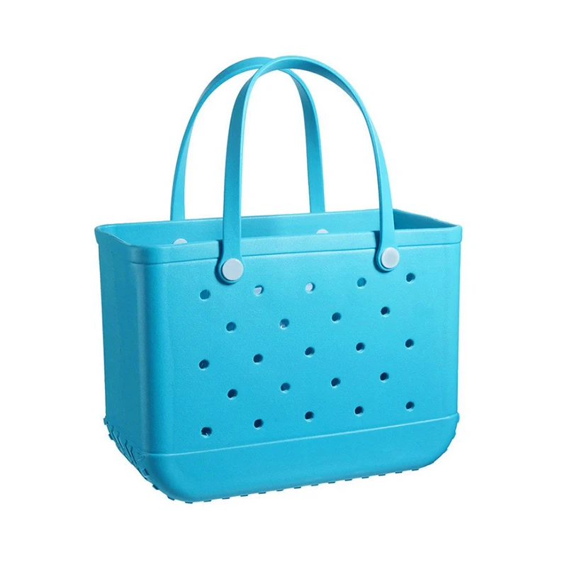 2023 Waterproof large bogg bag women summer rubber silicone beach bag