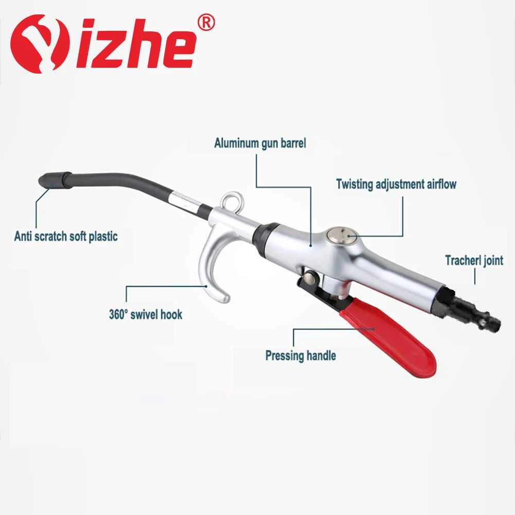 Air Duster Gun Aluminium Alloy Nozzle High Pressure Air Gun For Blowing Dust