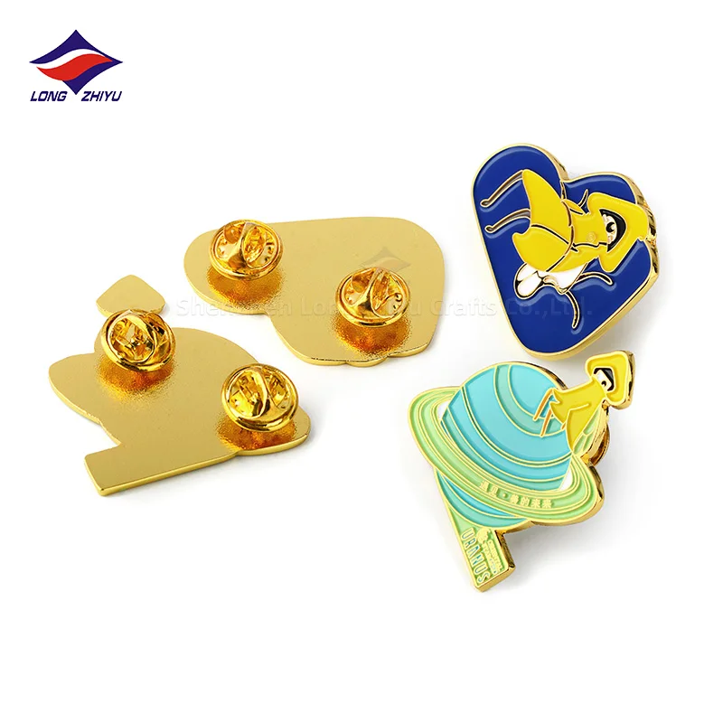 Longzhiyu Cute Custom Cartoon Soft Enamel Badges with Letter Personalized Planet Enamel Pin Badge