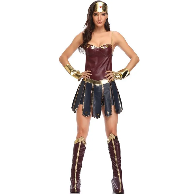 Halloween Cosplay magic woman Wonder woman plus size clothing adult stage clothing wholesale