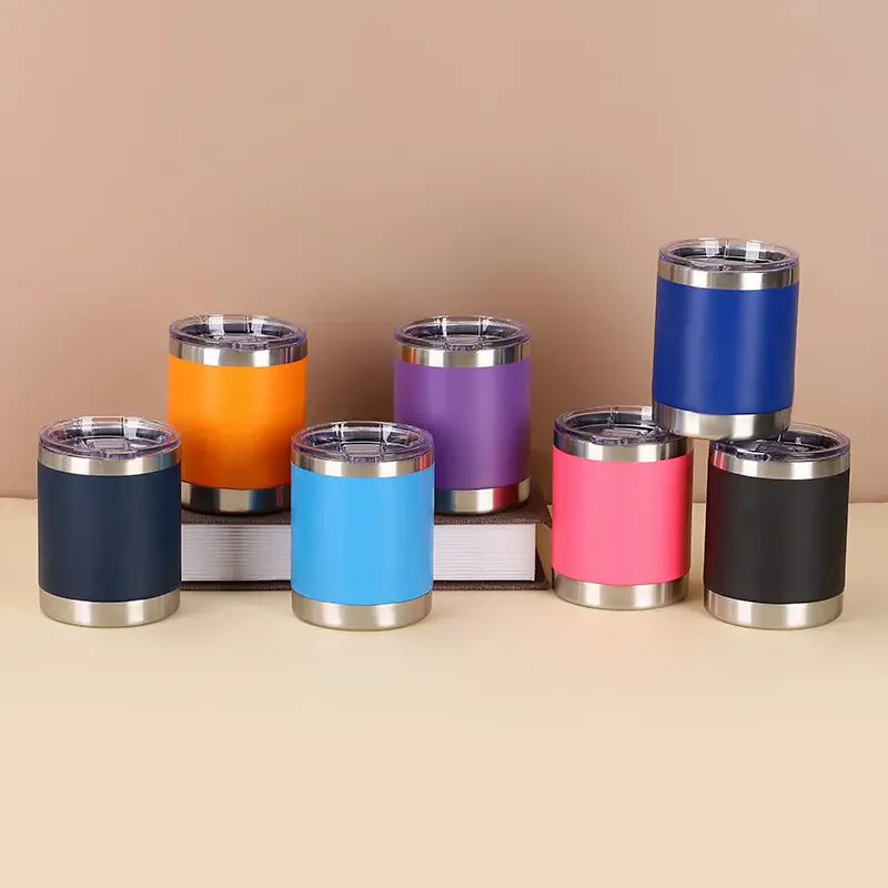 Custom Logo 12oz Stainless Steel Powder Coated Insulated Thermal Cup Vacuum Travel Mug Coffee Tea Water Beer Sublimation Print