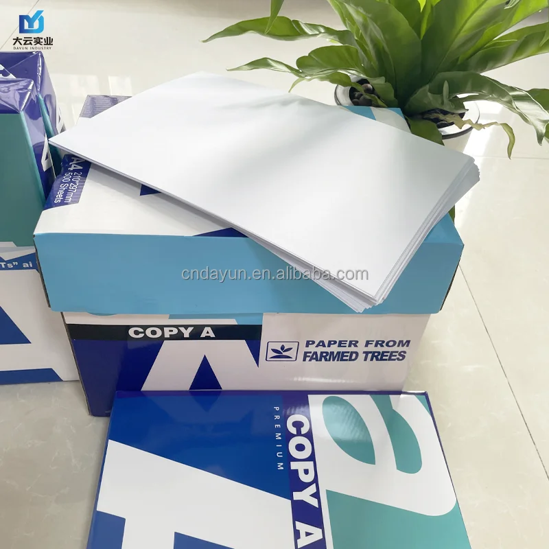 A4 Size White Double A4 Copy Paper 80 gsm 75 gsm 70gsm office paper Factory Price