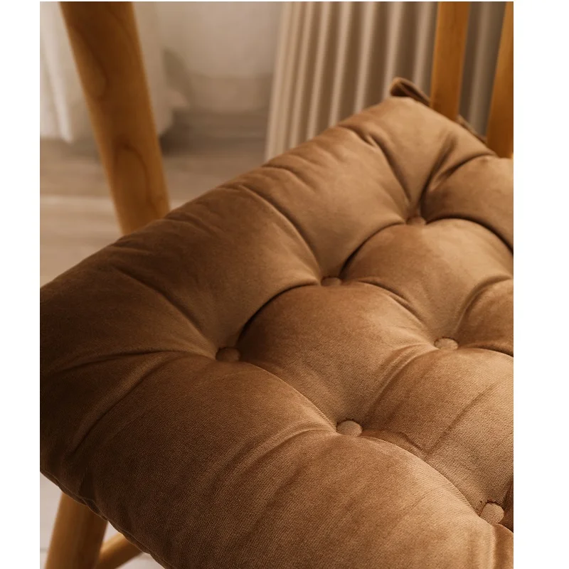 45*45  Nordic yellow luxury cushion  cute decorative  soft velvet cushion seat for chair