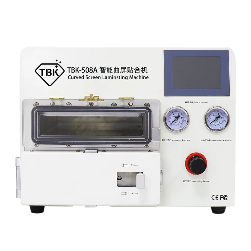 TBK 508A 5 in 1 Vacuum LCD Screen Laminator With Bubble Remover Air Compressor Vacuum Pump for iPad Flat And Curved
