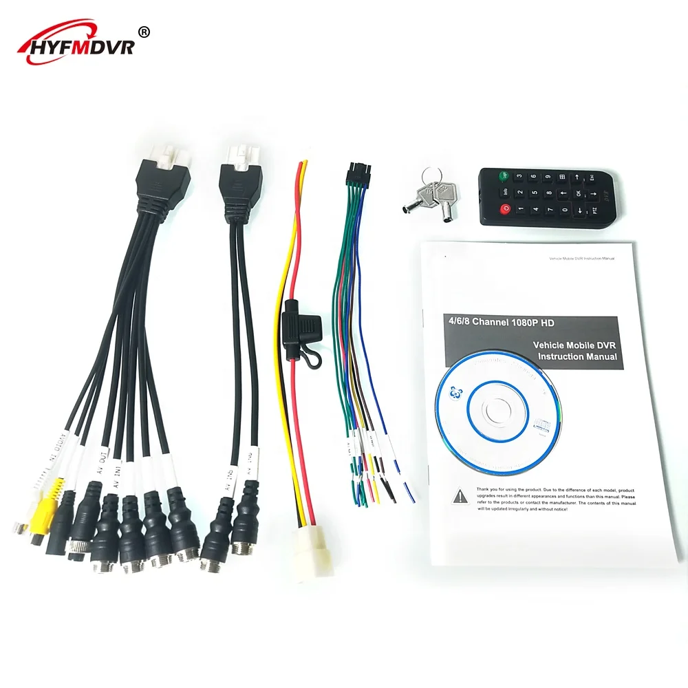 HYF hot sale 6 channel car bus mdvr 4g gps vehicle hard disk mobile dvr with free cmsv6