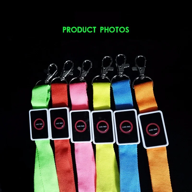 Purple Lanyards Wholesale LED Lanyard Flashing Cheap Price Hot Sale Opp Bag UV Printing nylon Phone Lanyard Acceptable