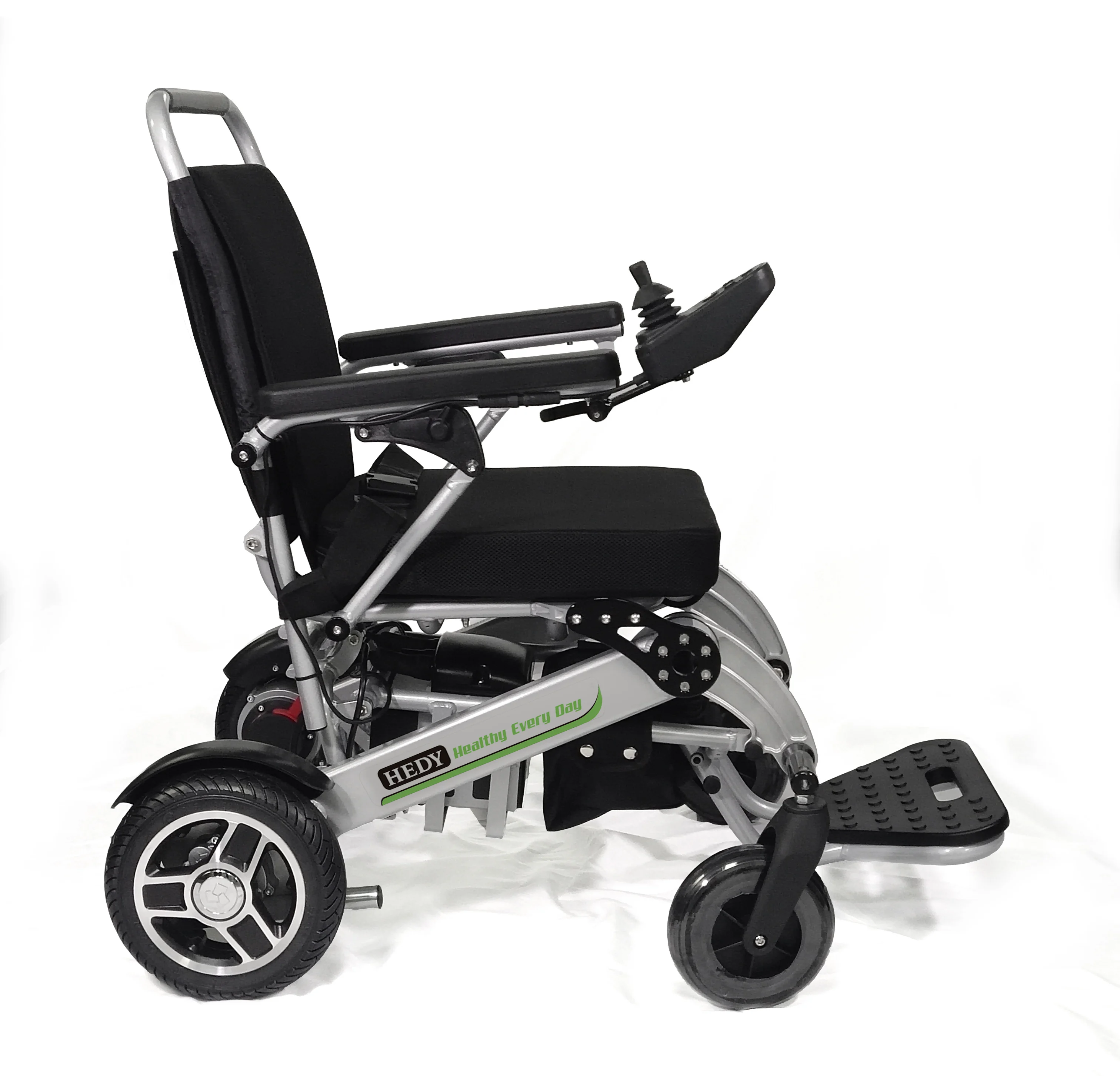 HEDY FEW01 CE MDR Aluminum Alloy Brushless Motor Joystick Controller Lightweight Folding Electric Powered Wheelchair For Elderly