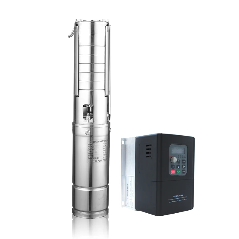 ac dc solar water pump manufacture hybrid submersible pump 1 horsepower work at night