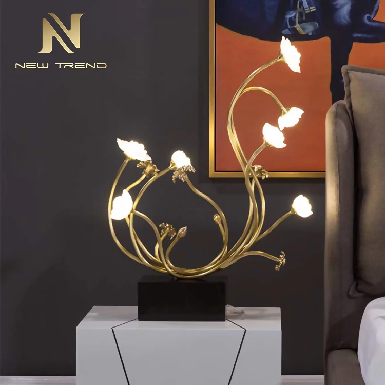 Professional Custom Project Light Indoor Decoration Glass Flower Luxury Custom LED Chandelier