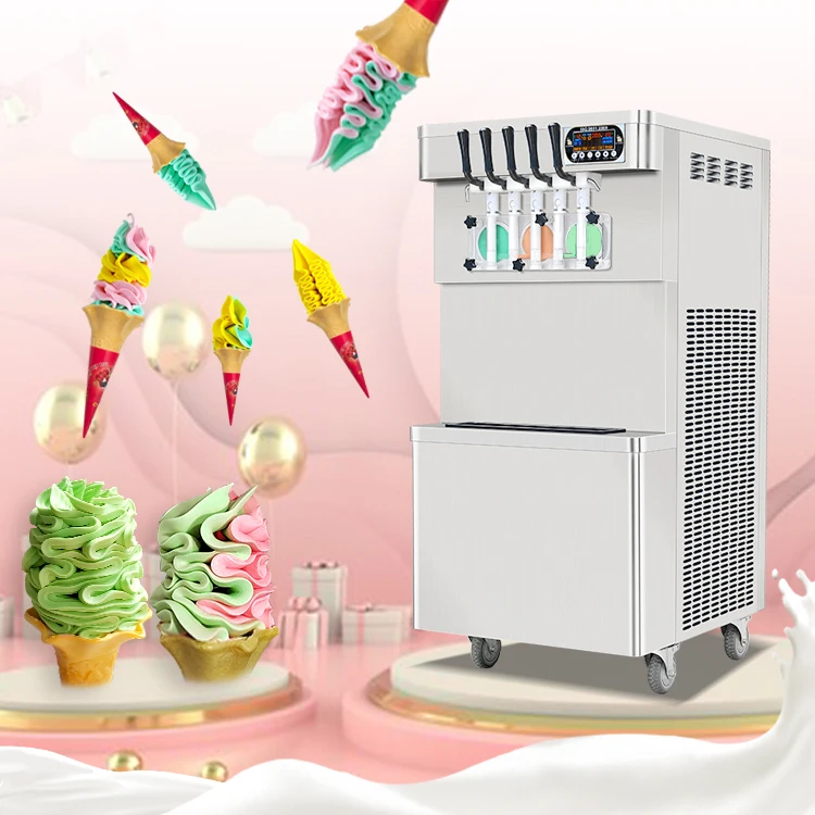 High production floor CE ETL five flavor frozen yogurt ice cream machine/soft ice cream machine/ice-cream machine