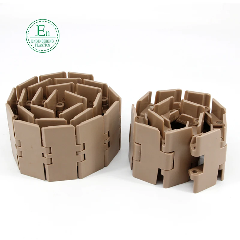 Customized plastic products supply pom conveyor chain plate food grade nylon sushi chain to sample customization