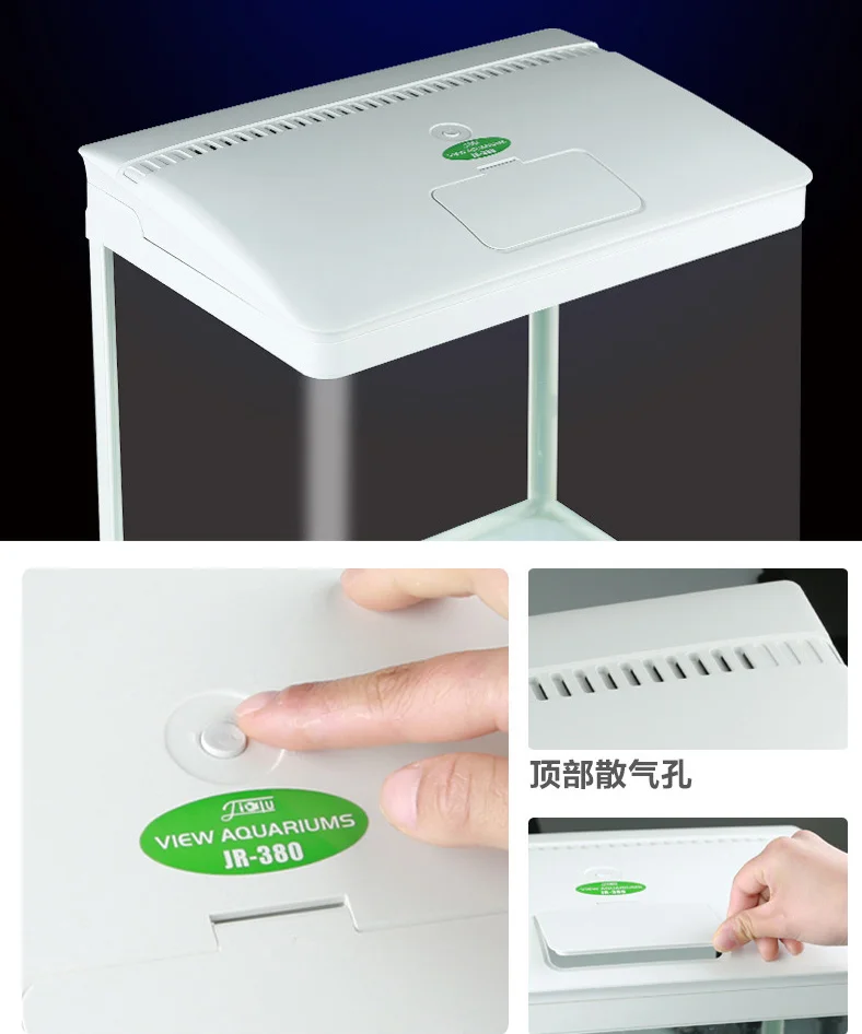 Mini Fish Tank Small Glass Desktop Aquarium Kit for Starter with Tank and LED Light and Filter and Pump