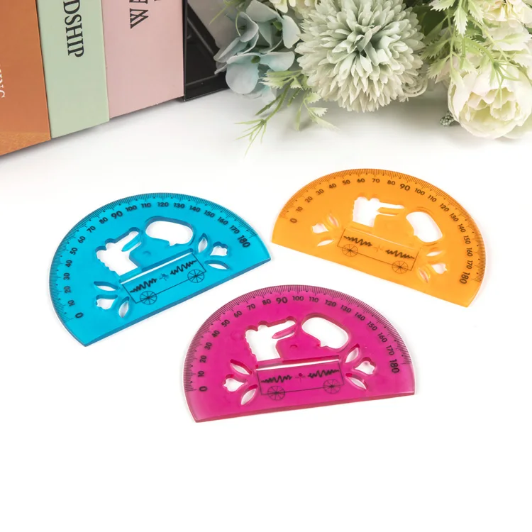 back to school Customized universal digital protractor with template Flexible Measuring types of protractors