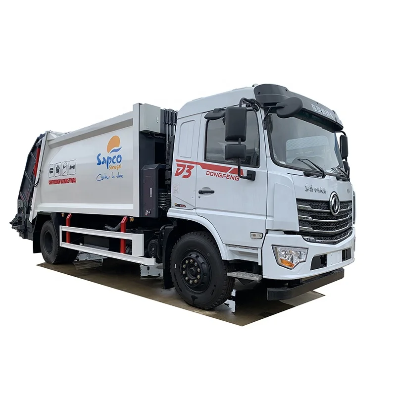 Dongfeng  16CBM Garbage Compactor Truck RHD Garbage Truck Compressive Bin Cleaning Truck for Sale
