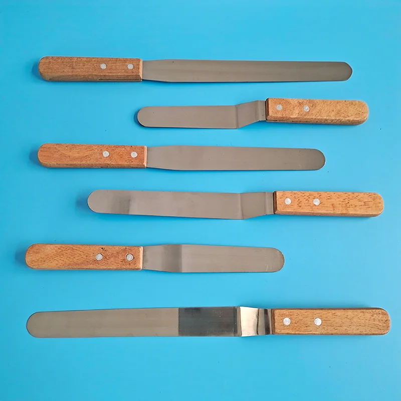 Hot Sales Bakery Decorating Supplies Multipurpose Pizza Spatula Knife Decorating Straight Stainless Steel Cake Tool Spatula