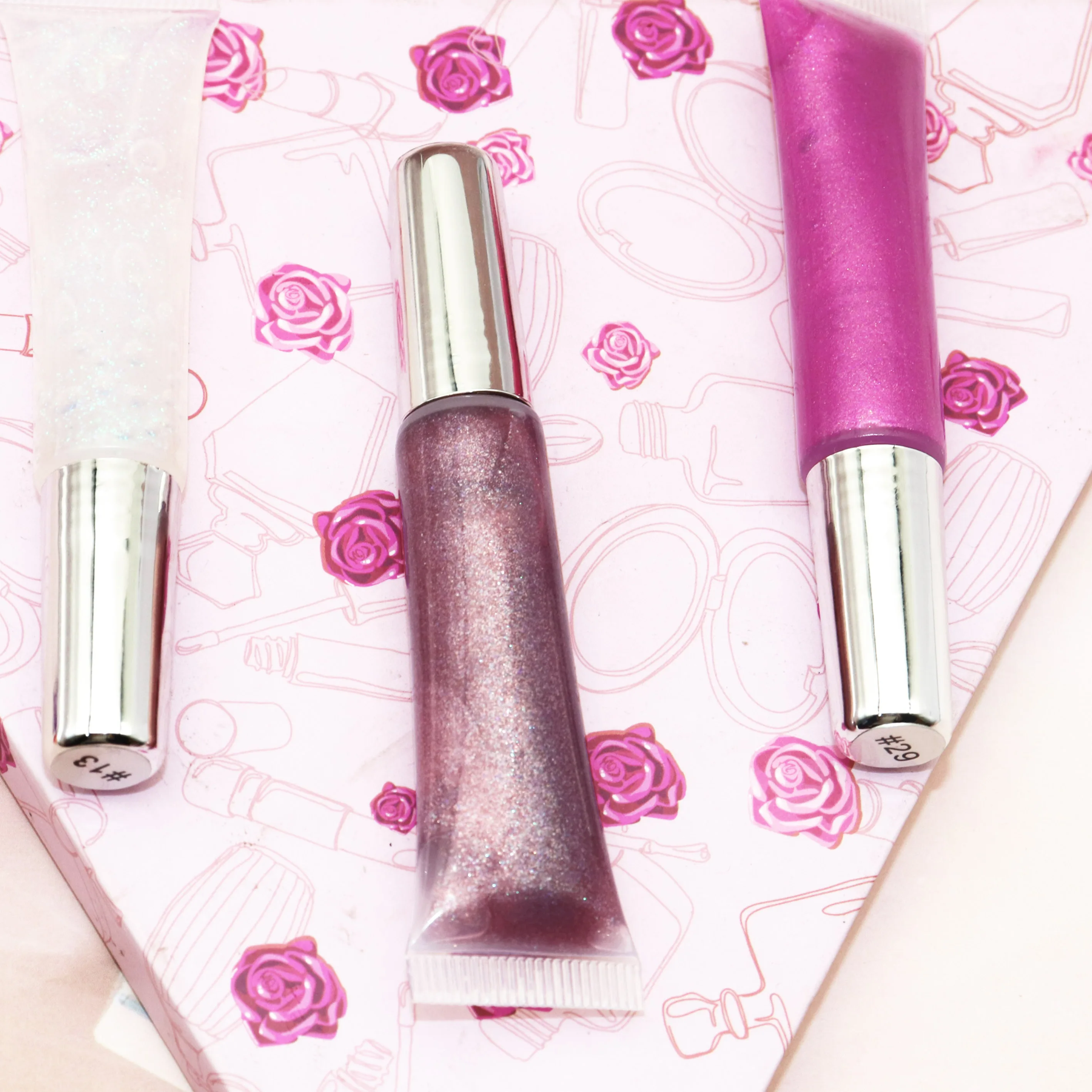 Own Vegan Wholesale Custom Lips Makeup Pigment Glitter Lip Plumping Gloss Base Flavored Lip Gloss