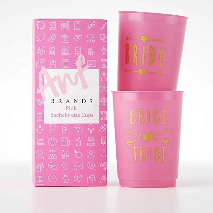 12oz Pink Plastic Cup-Frosted