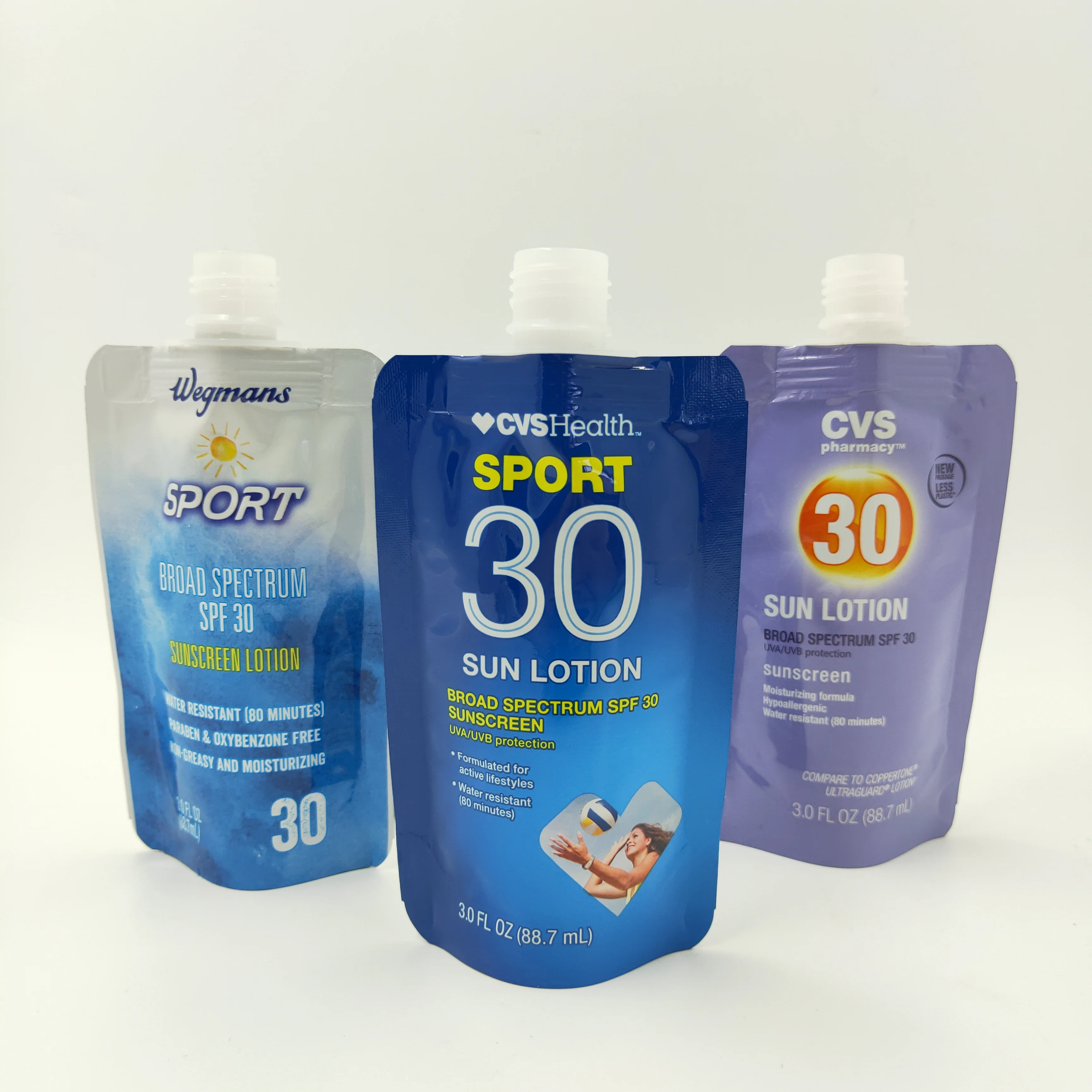 Custom spout stand up plastic foil pouch for sauce