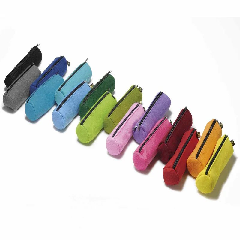 Заказной фетровый пенал большой емкости круглый держатель ручки канцелярский и