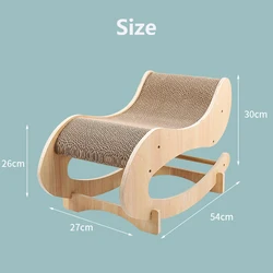 AliGan-Baby Cat scratching pad solid wood shaker cat litter cardboard house corrugated lounge bed for furniture scratcher toy