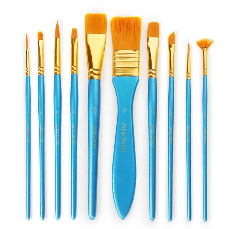 Portable Paint Brush Set Acrylic Artist Brush Watercolor Paint Artist Brush With Canvas Bag