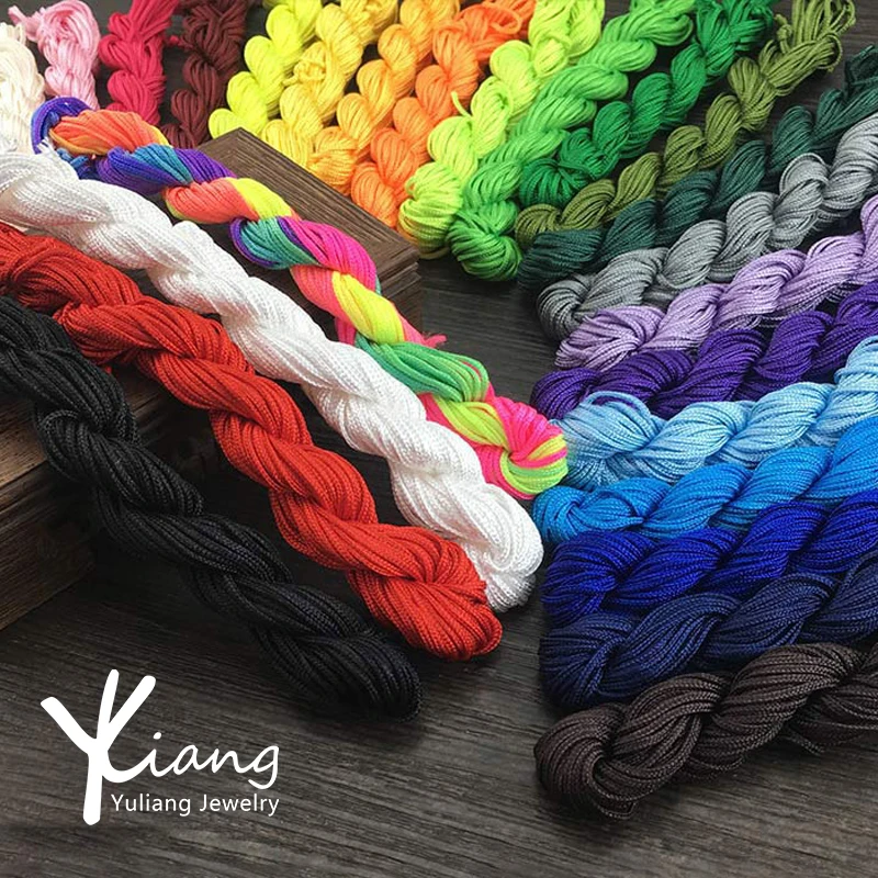 1mm/20m Jade Line Red Thread DIY Jewelry Chinese Knot Beading Wire Findings Nylon Slippers Bag Cord String DIY Slippers Bag