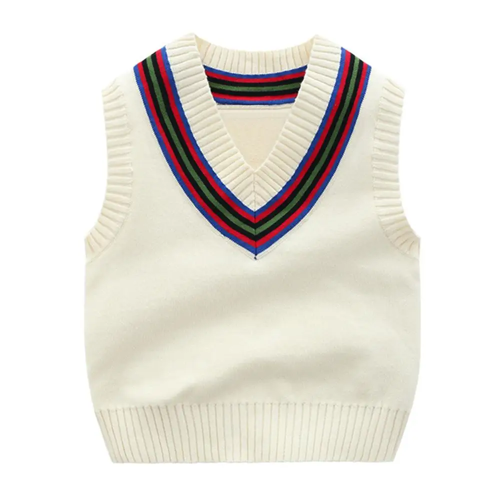 
What&why Woolen Solid Color Toddler Boy Vest Baby Cloth Simple Design Kids Vest 