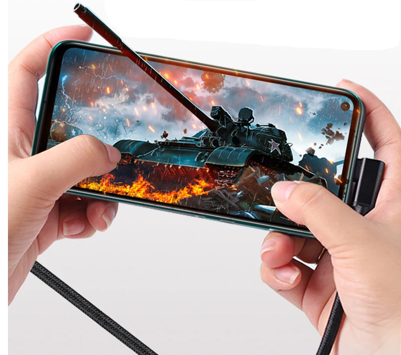 100W Power Delivery USB-C to USB-C Cable Right Angle for data and charger