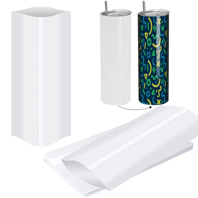 Sublimation Shrink Wrap shrink sleeves shrink film for skinny tumbler travel mug wine glass make sublimation printing effect