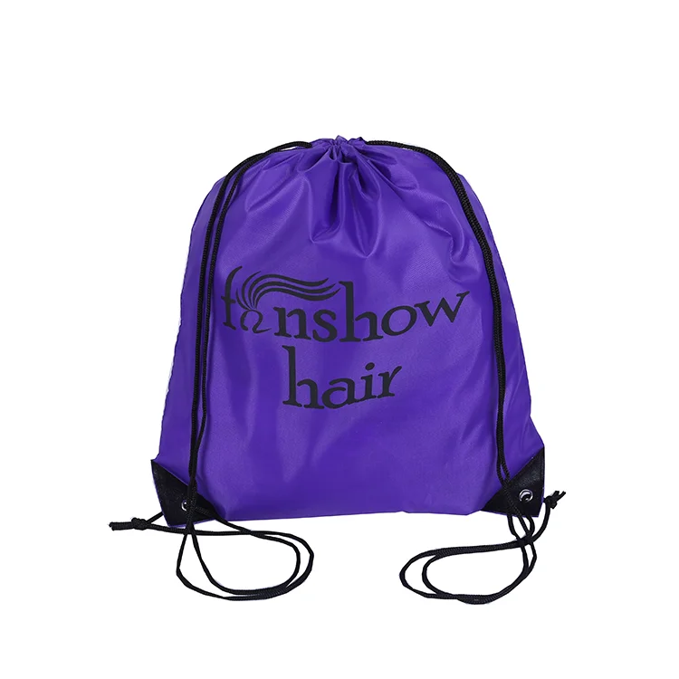 Wholesale polyester drawstring storage back[pack bag gym with own print