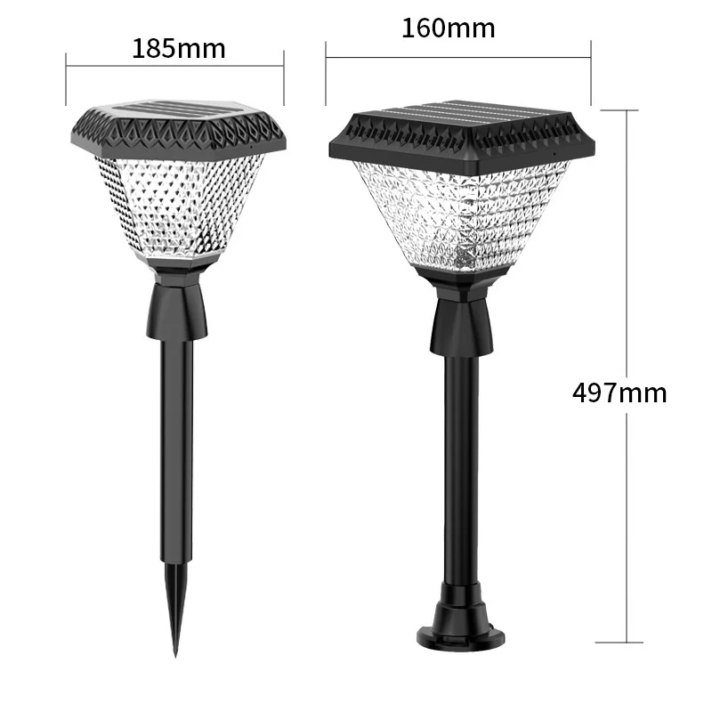 5W Round Triangle Hexagon Square Color Series Garden Lamp in Column Type Solar Garden Lamp