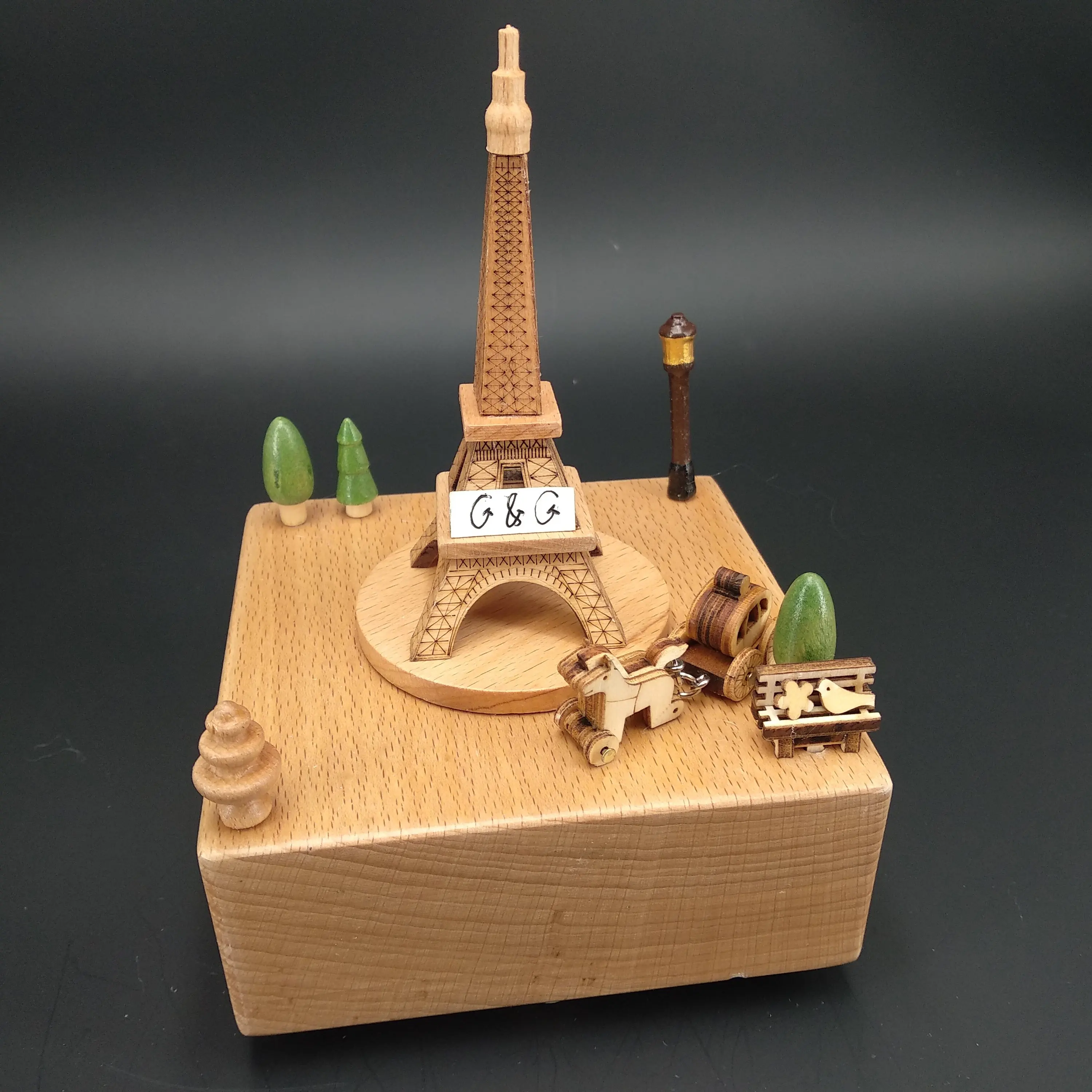 Маленький Парижский сувенир музыкальная шкатулка карусель