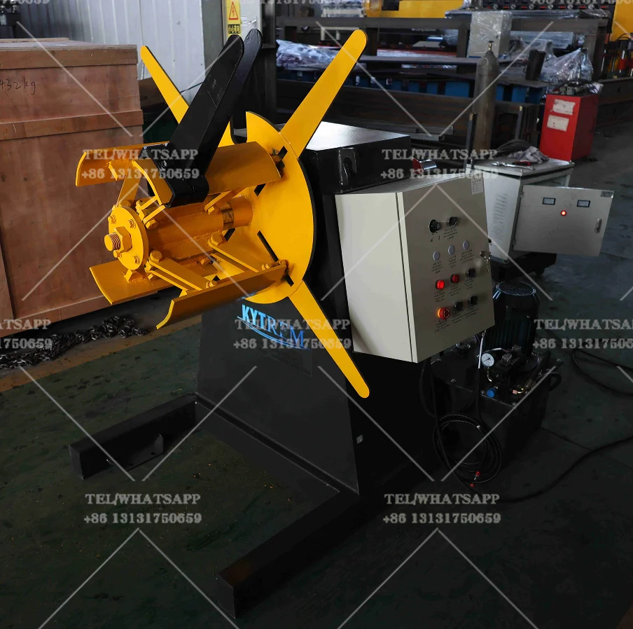 Automatic Sheet Metal Coil Steel Strip Electronic Flat Decoiler for Roll Forming Press