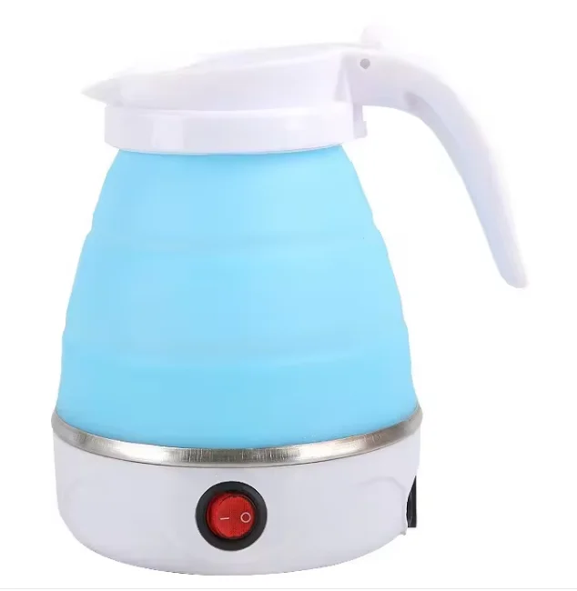 High Quality Silicone Folding Hot Kettle Travel Dormitory Portable Electric Kettle can be Folded