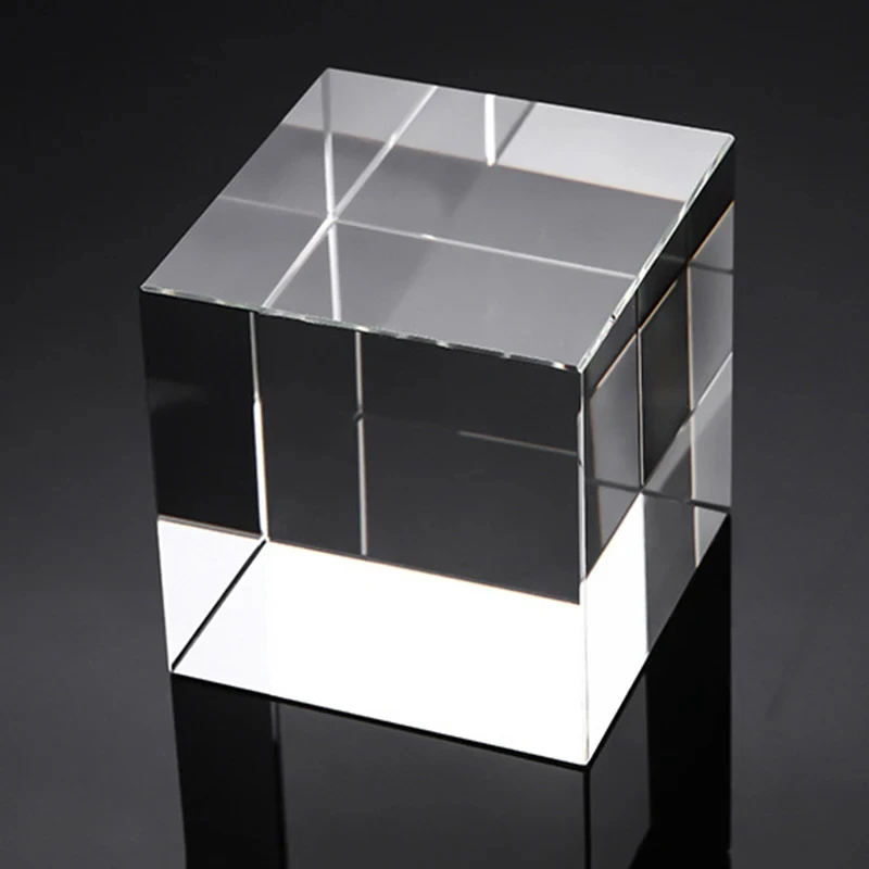 Honor of crystal K9 Square Blank Glass Crystal Cube Block For Lasering DIY Paperweight Home Decor