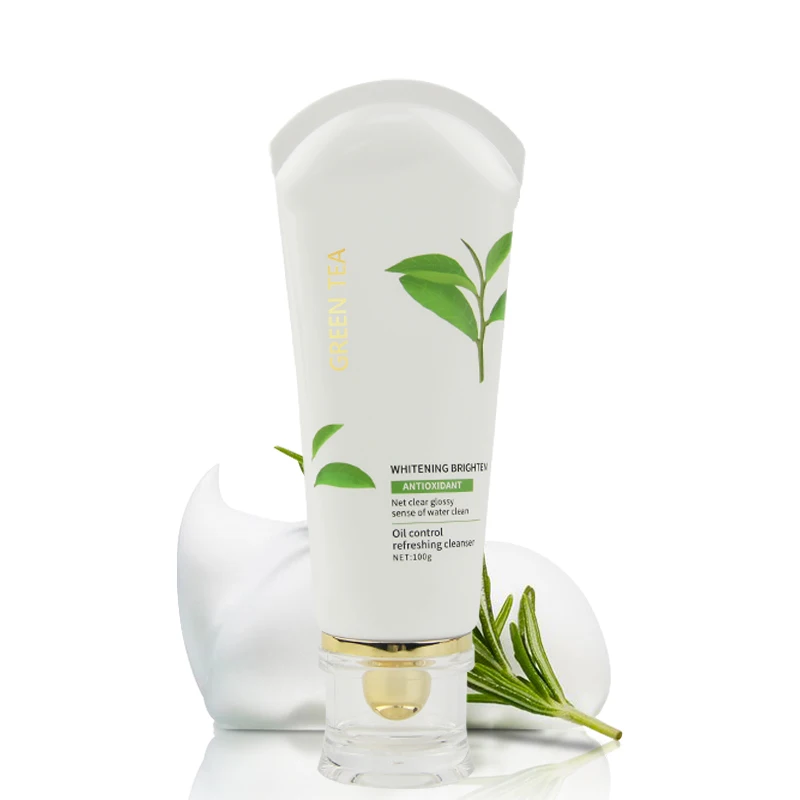 Hot Sale OEM/ODM Amino Acid Green Tea Oil Control Moisturizing Customized Face Wash Deep Cleaning Facial Cleanser for All Skin